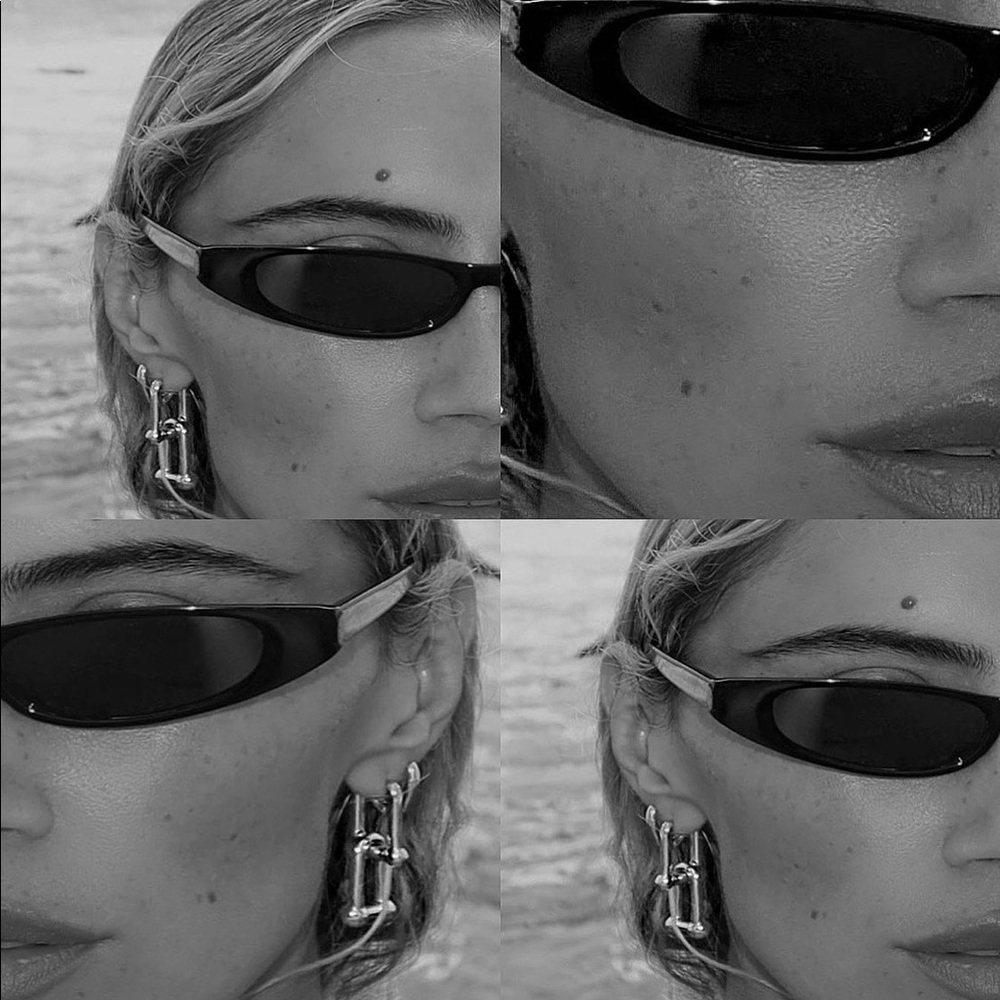 Silver Hardware Drop earrings